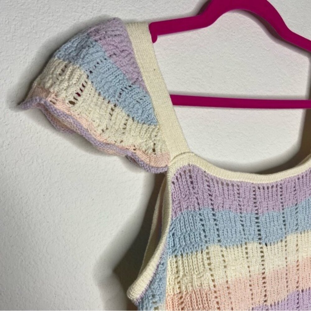 Andree by Unit Multicolor Pastel Unicorn Knit Top Size L NWT - Picture 4 of 7
